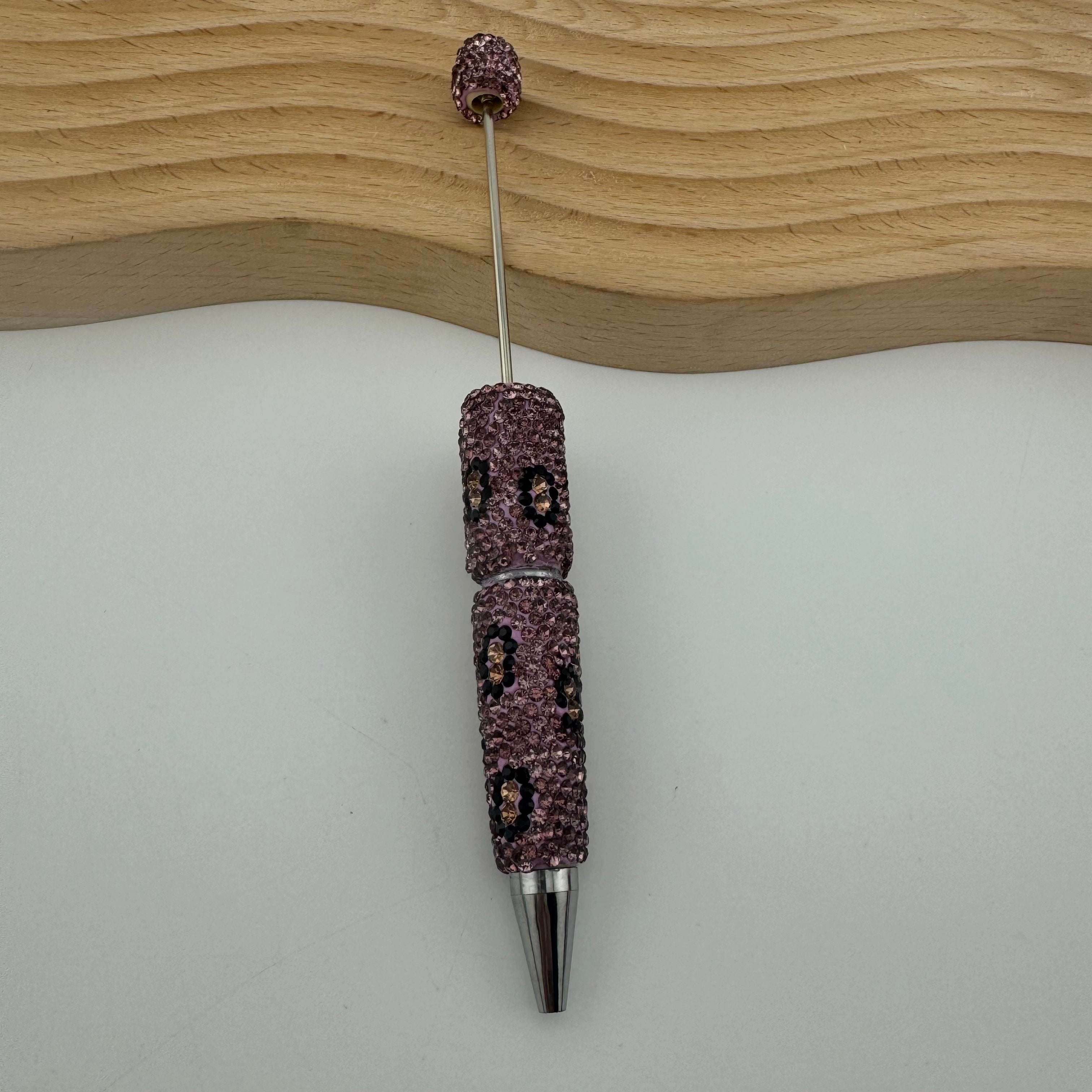 Leopard Print Sparkling Beadable Pen