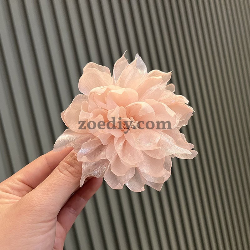 FS0996- 105MM Rose Farbic Flower For Making Fancy Bead Or Hair Accerssies