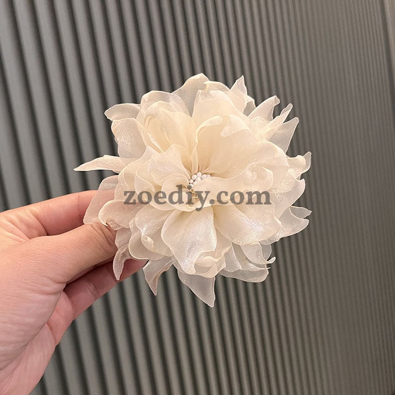 FS0996- 105MM Rose Farbic Flower For Making Fancy Bead Or Hair Accerssies