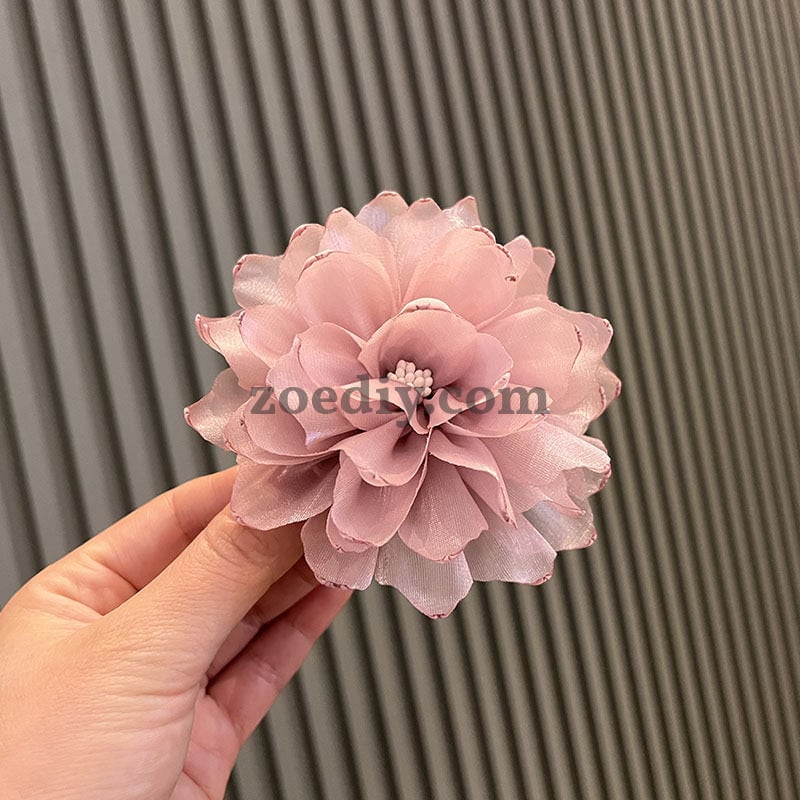 FS0996- 105MM Rose Farbic Flower For Making Fancy Bead Or Hair Accerssies