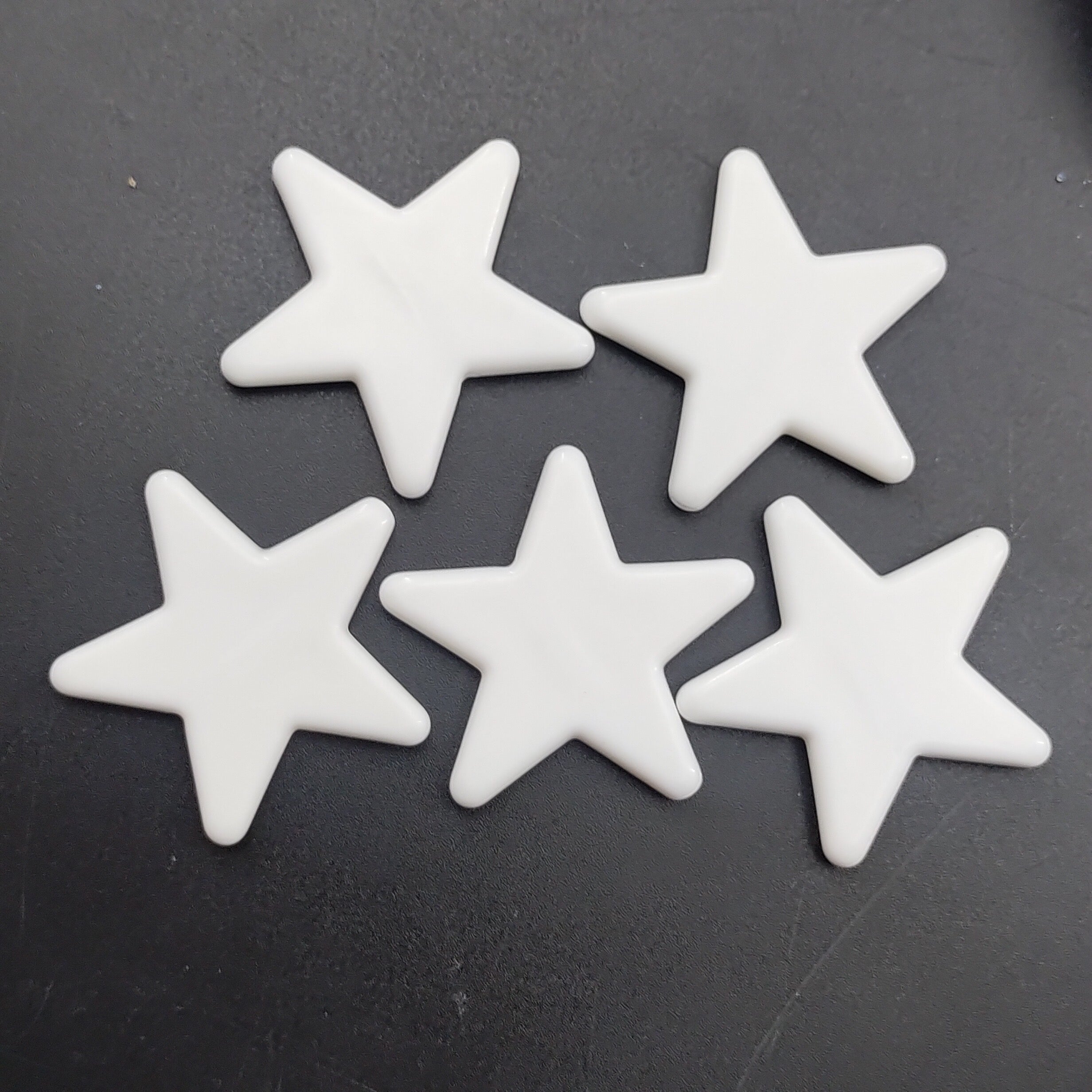 42MM Solid White Star Based Beads Fit For Beadable Pens