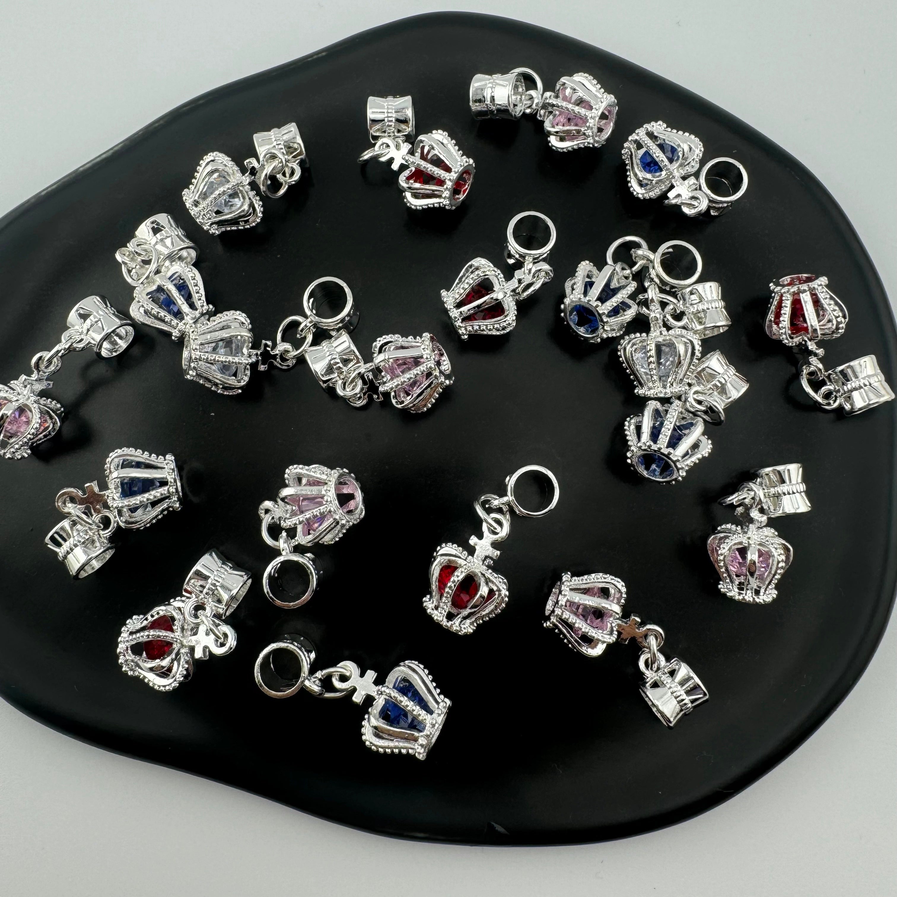 10*28mm Mixed Crown Spacer Charms Fit For Beadable Pens Or For Bracelets