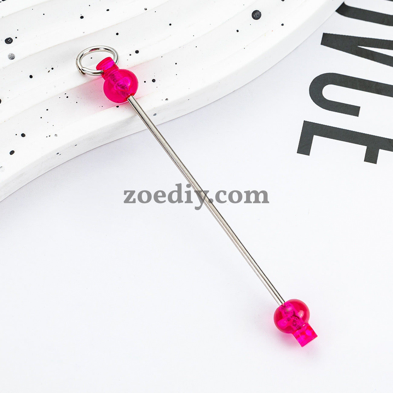 FS0155- DIY Beadable Bar for Keychains in Solid Colors