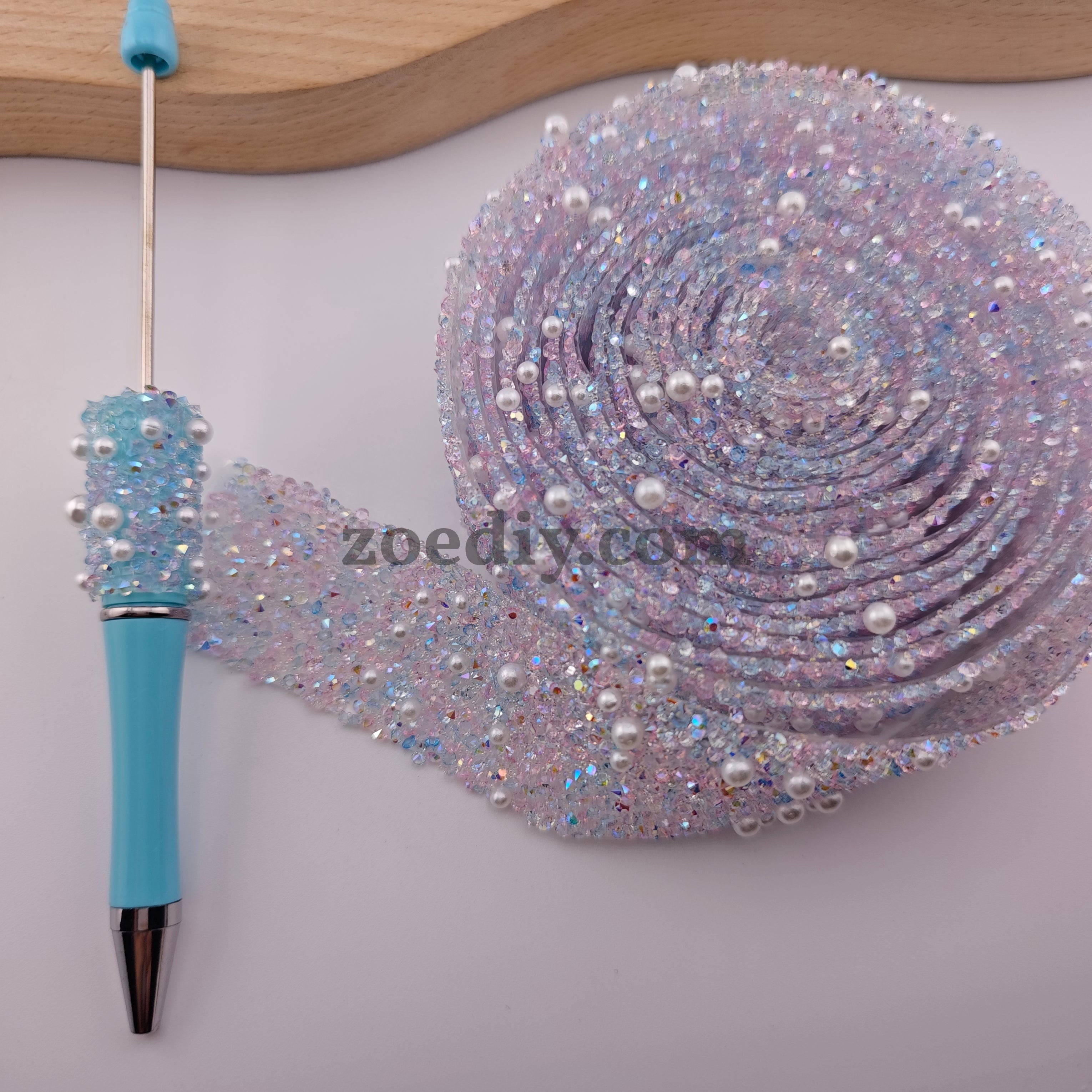 FS1636-2.7cm Width Diamonds with Pearl Pen Wraps