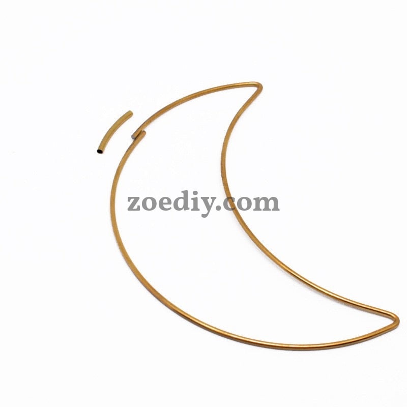 FS1524- 100mm Moon Shape Copper Plated Steel Ring For Making Car Hanger