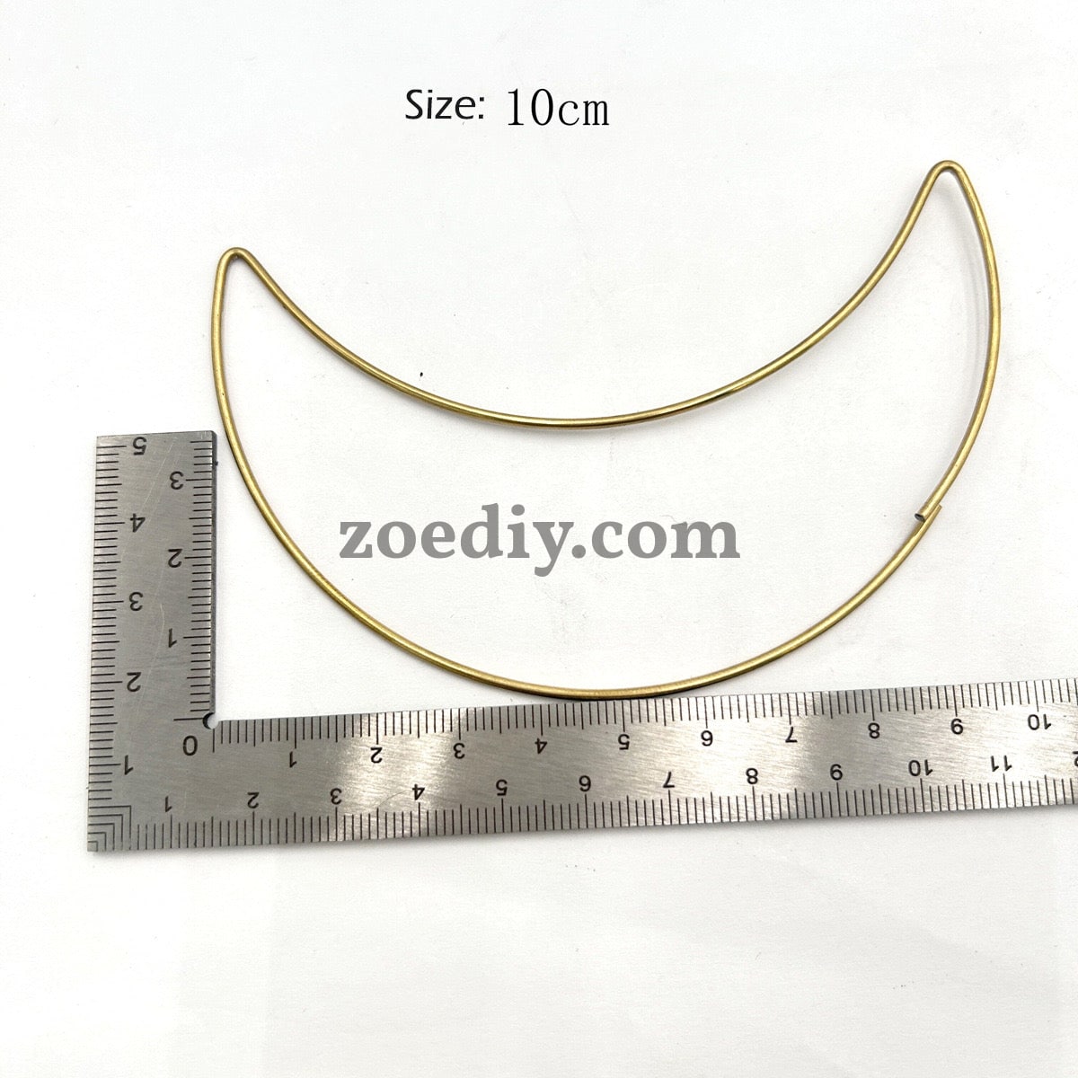 FS1524- 100mm Moon Shape Copper Plated Steel Ring For Making Car Hanger