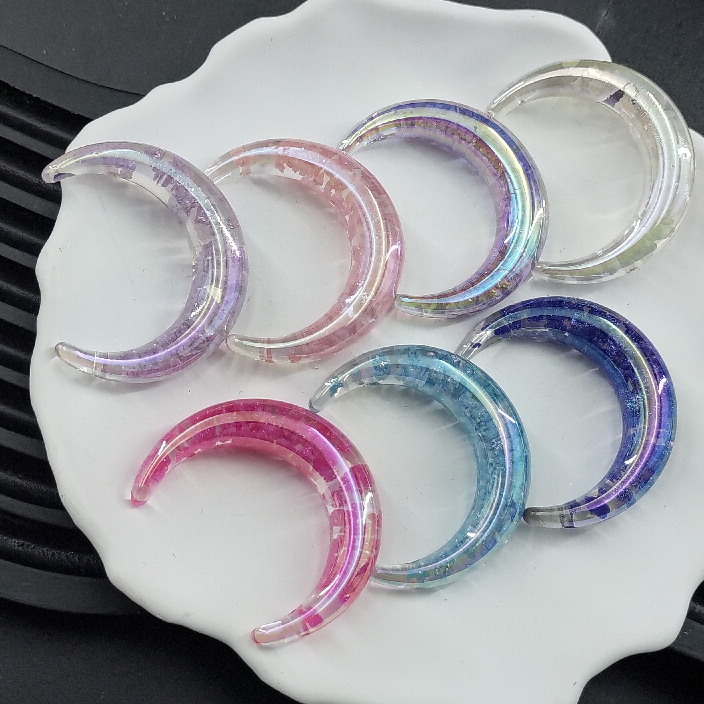 Random Mixed Color Glowing Cloud Moon Beads