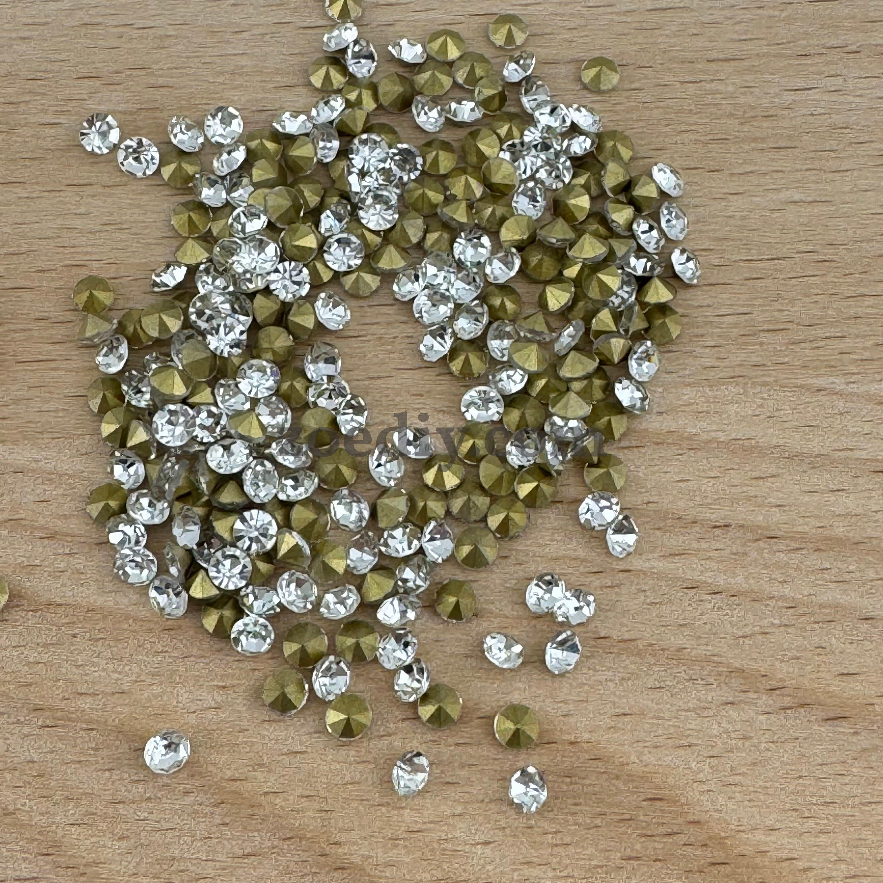 FS1353- 6mm UV Shell Looking Three-petal Flower Resin Nail Charms For Making Fancy Bead Or Fancy Pen