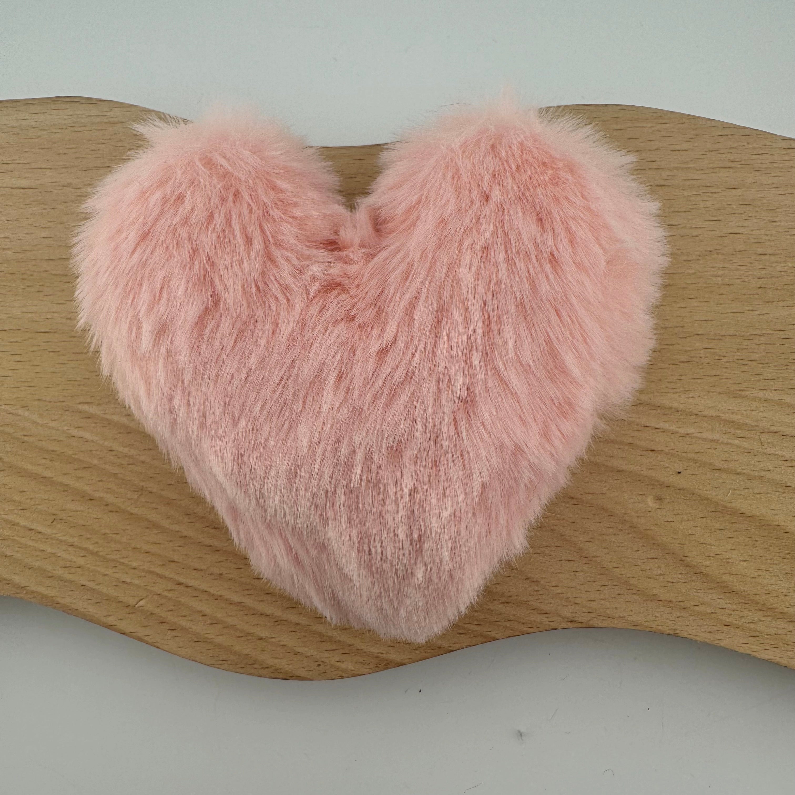 FS1485-Heart Shape Plush 10MM Size  For Making Keychain Or Making Fancy Beads