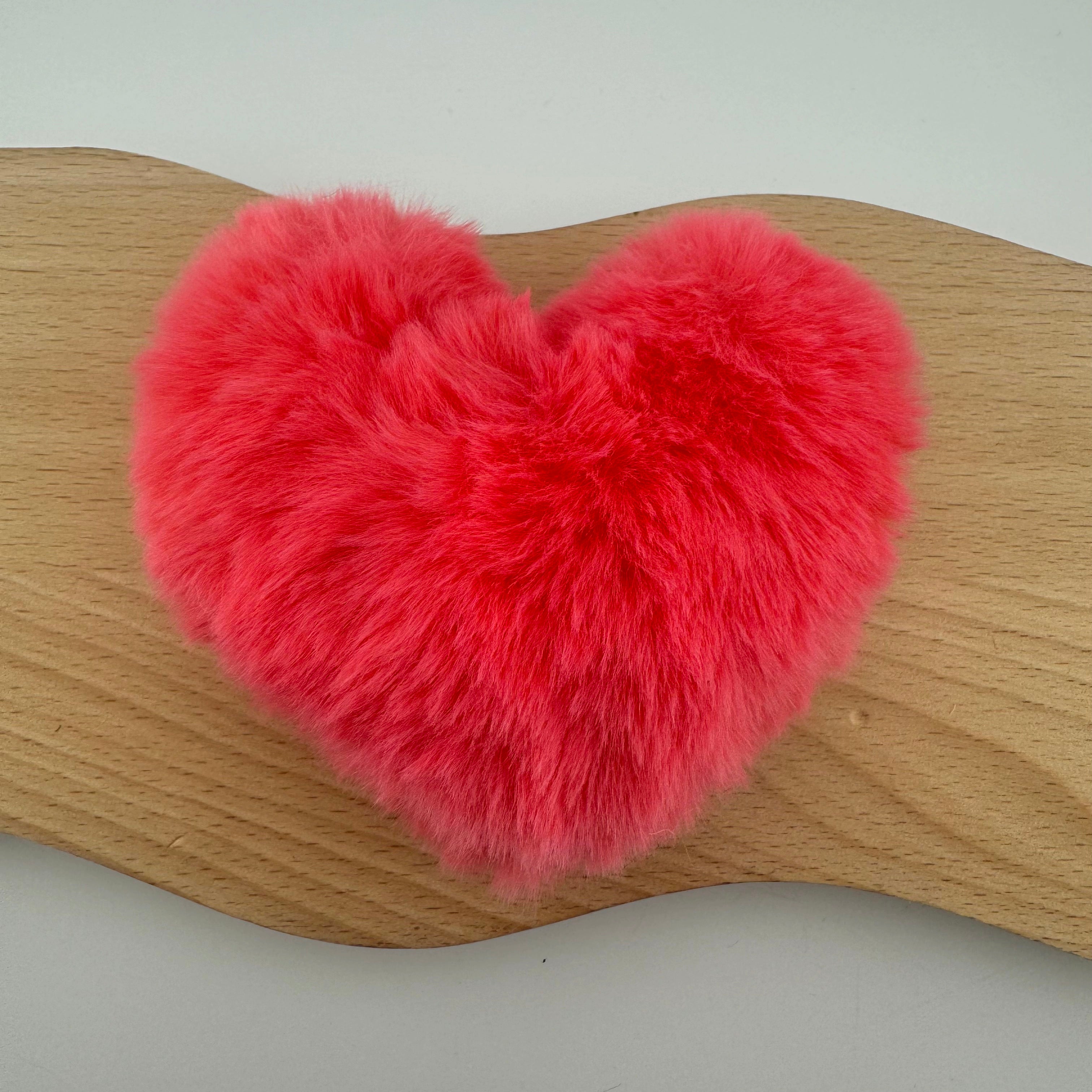 FS1485-Heart Shape Plush 10MM Size  For Making Keychain Or Making Fancy Beads