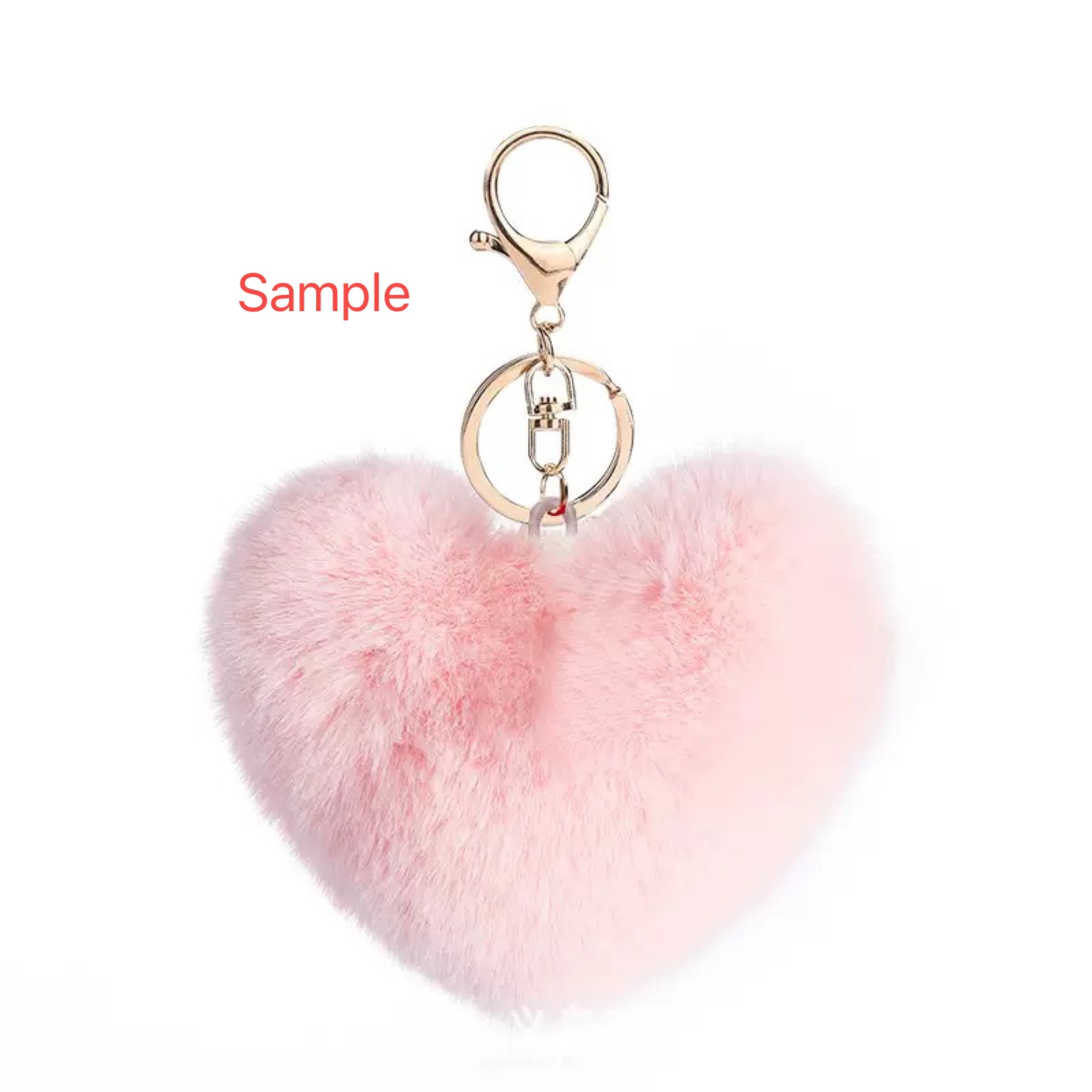 FS1485-Heart Shape Plush 10MM Size  For Making Keychain Or Making Fancy Beads