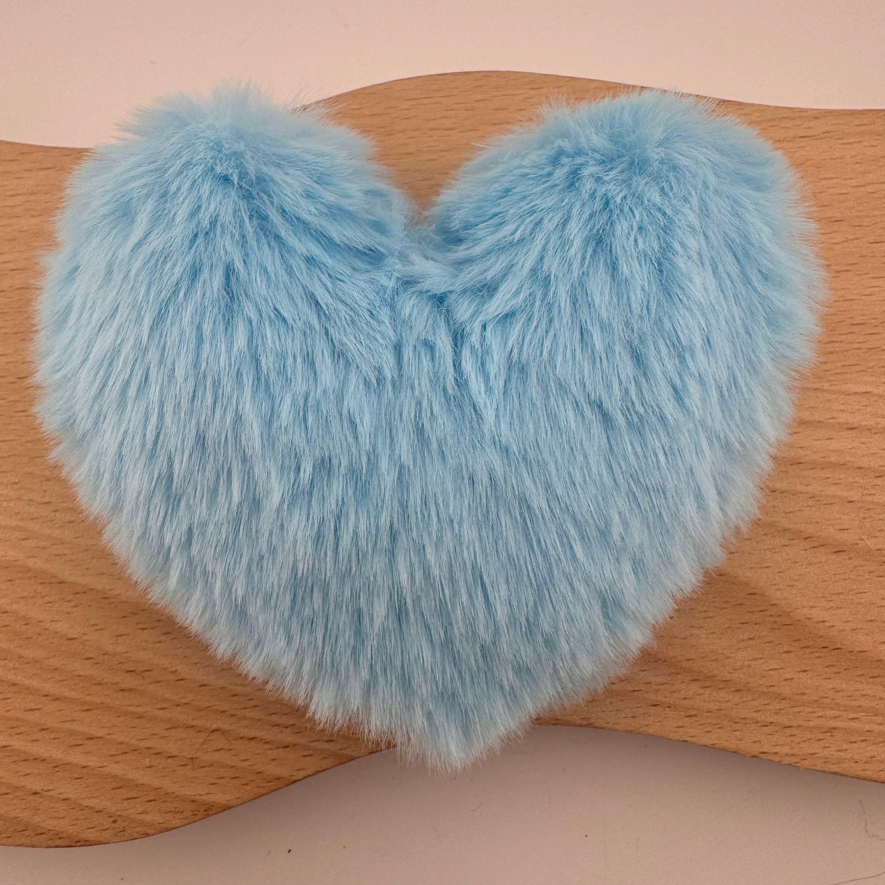 FS1485-Heart Shape Plush 10MM Size  For Making Keychain Or Making Fancy Beads