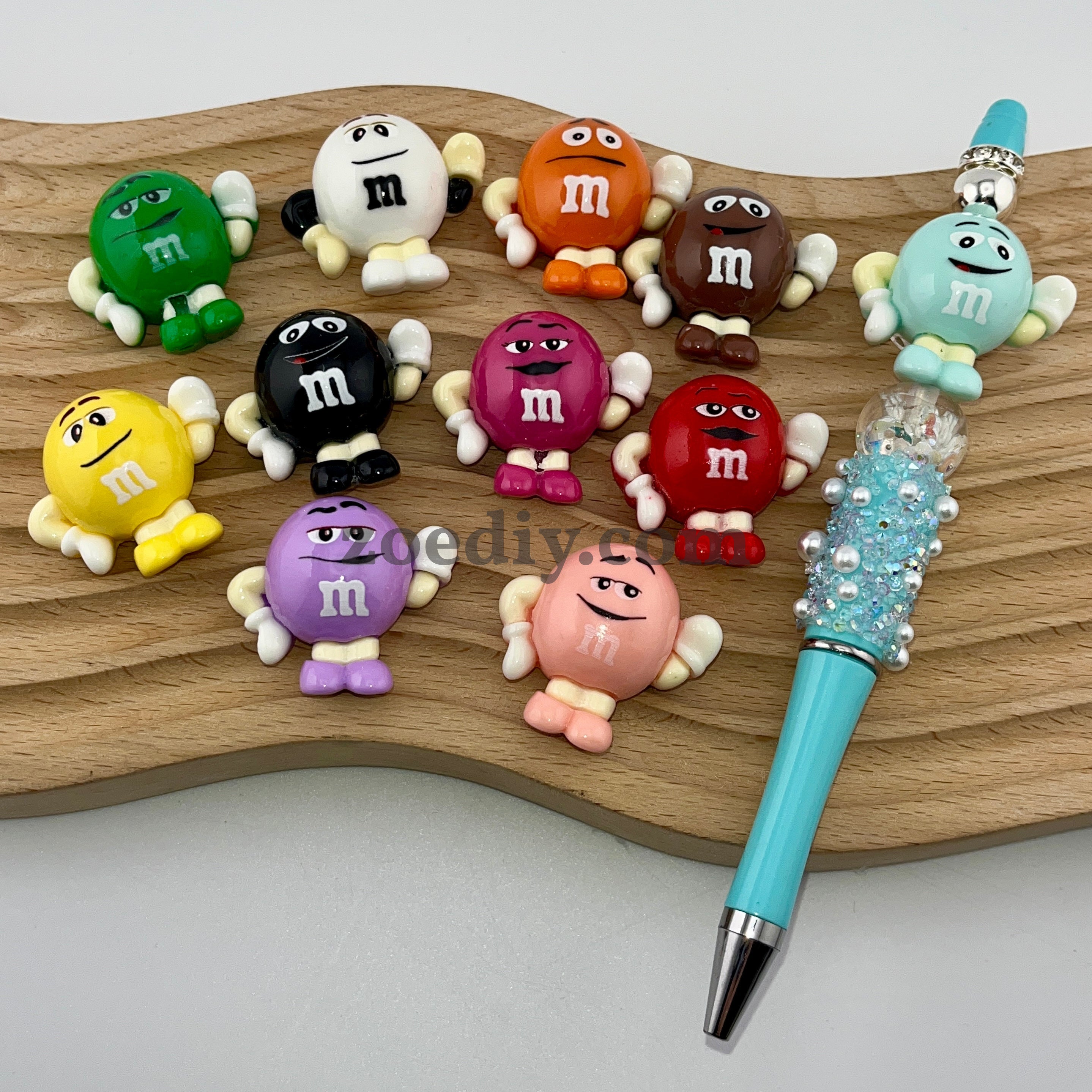 FS1512-3.2mm*2.8mm M&M Resin Beads Fit For Beadable Pen