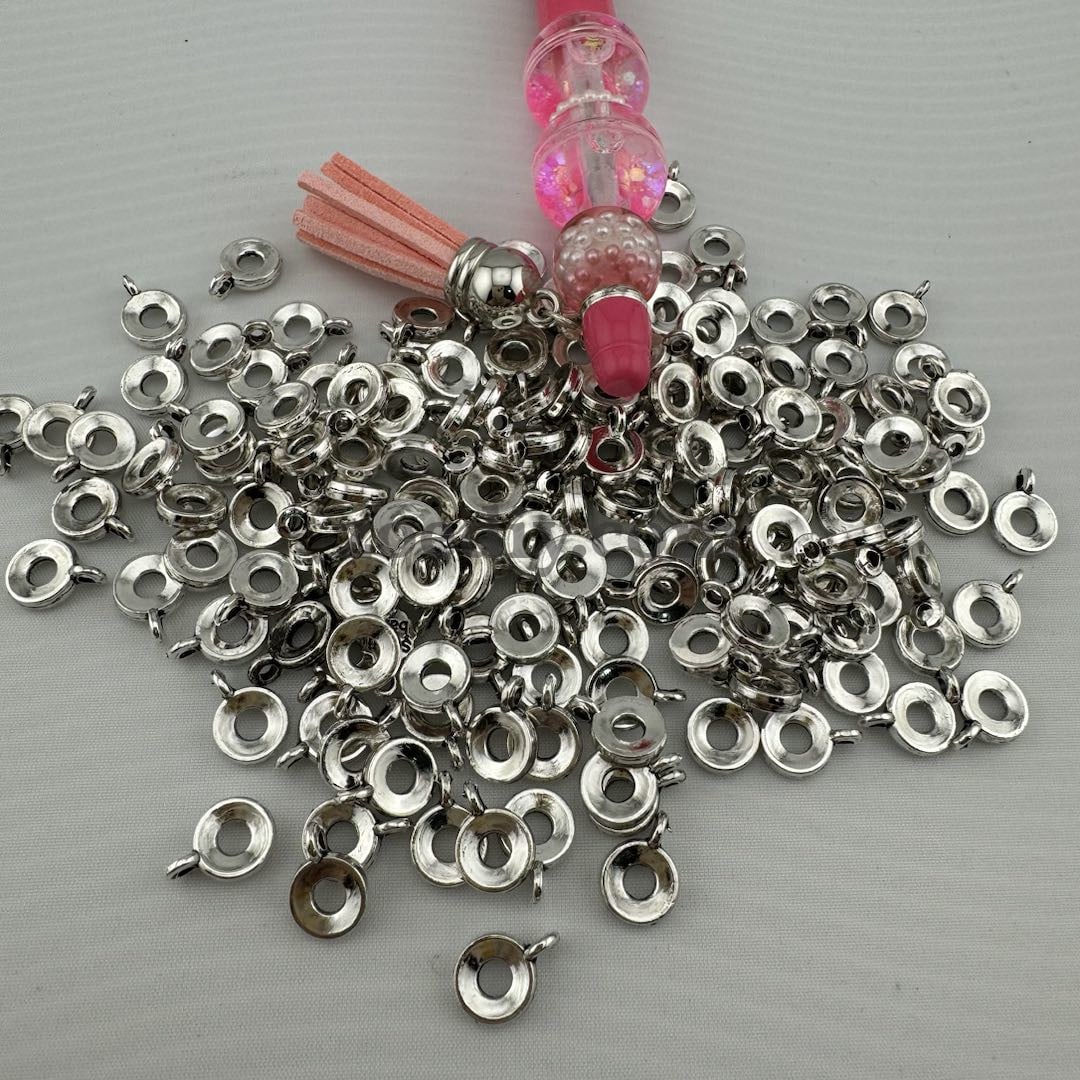 FS0984- 11MM Silver Annular Alloy Spacer Fit For Beadable Pens