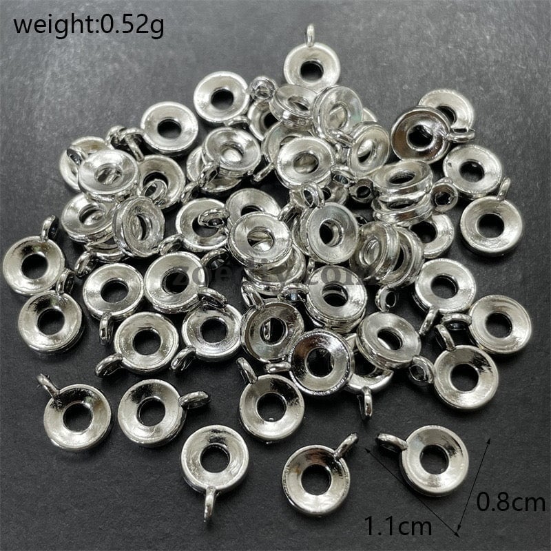 FS0984- 11MM Silver Annular Alloy Spacer Fit For Beadable Pens