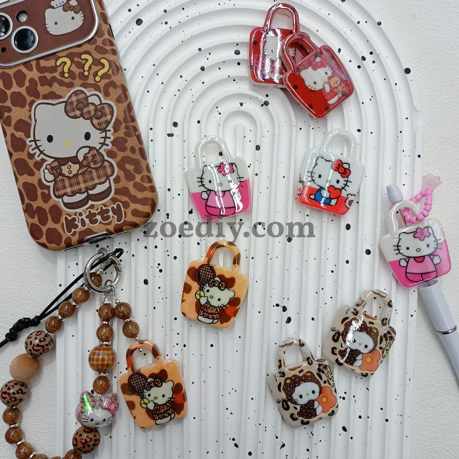 FS1525-HK Handbag Acrylic Beads Fit For Beadable Pen