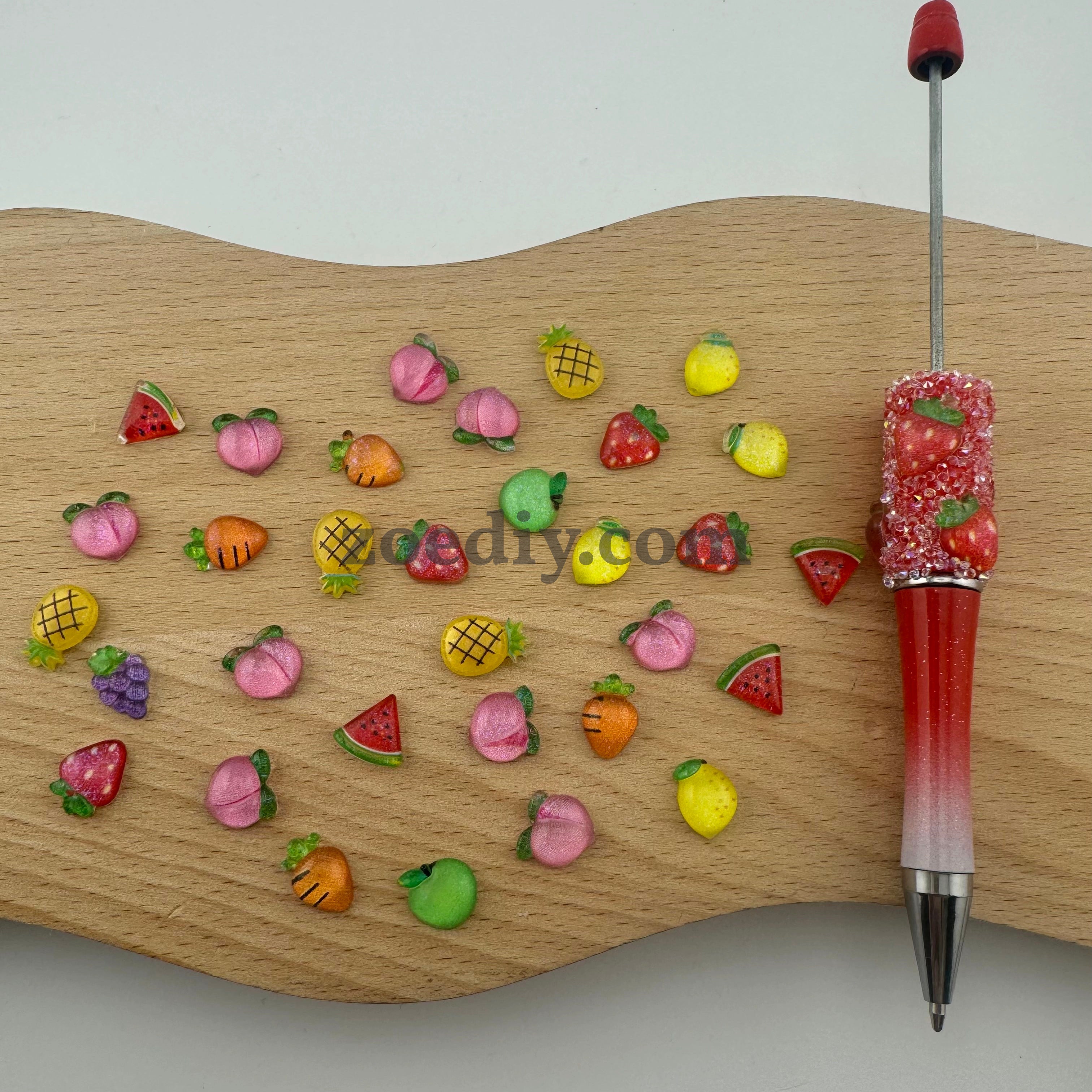 FS1042-Mixed Color Fruit Resin Nail Charms For Making Fancy Bead Or Fancy Pen