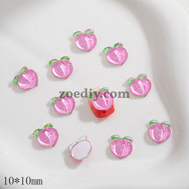 FS1042-Mixed Color Fruit Resin Nail Charms For Making Fancy Bead Or Fancy Pen