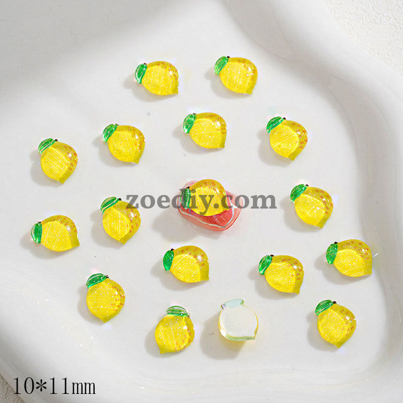 FS1042-Mixed Color Fruit Resin Nail Charms For Making Fancy Bead Or Fancy Pen