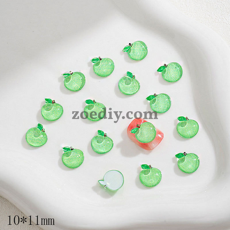 FS1042-Mixed Color Fruit Resin Nail Charms For Making Fancy Bead Or Fancy Pen