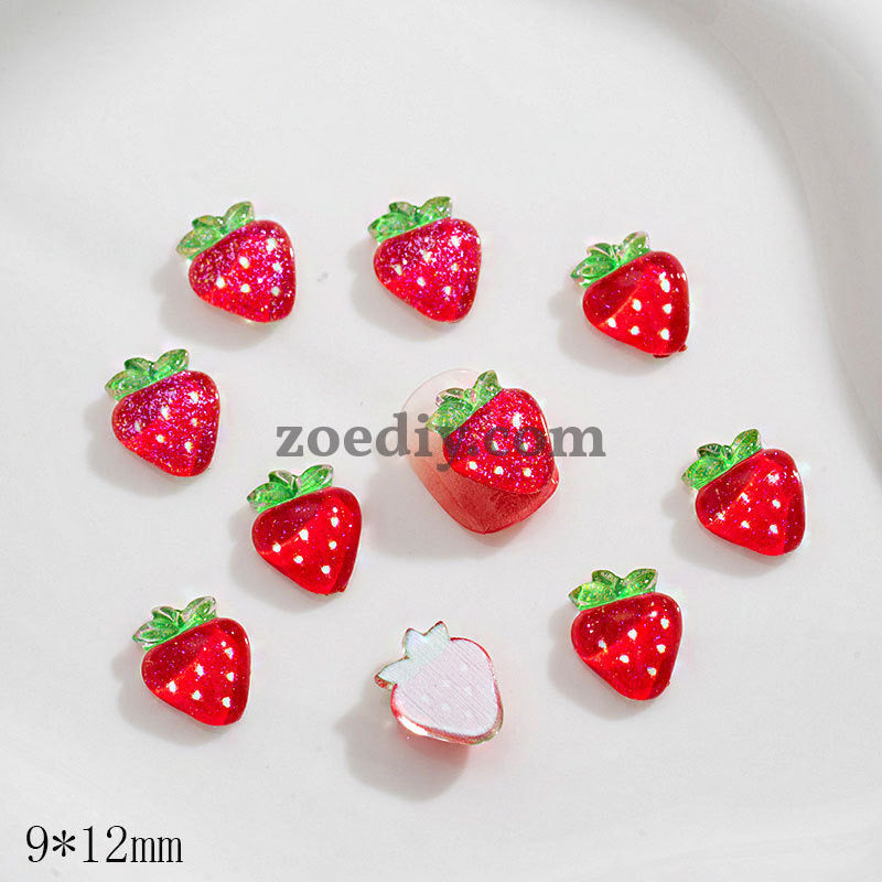 FS1042-Mixed Color Fruit Resin Nail Charms For Making Fancy Bead Or Fancy Pen