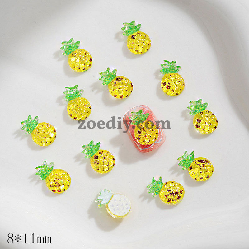 FS1042-Mixed Color Fruit Resin Nail Charms For Making Fancy Bead Or Fancy Pen