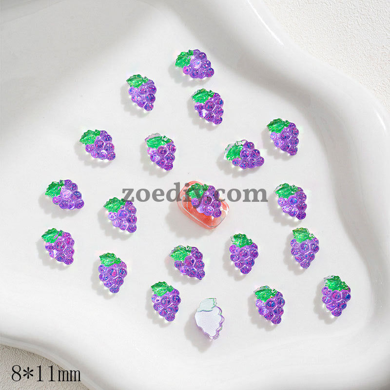 FS1042-Mixed Color Fruit Resin Nail Charms For Making Fancy Bead Or Fancy Pen