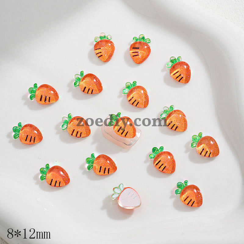 FS1042-Mixed Color Fruit Resin Nail Charms For Making Fancy Bead Or Fancy Pen