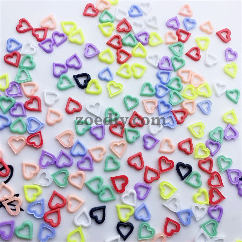 FS1053- 8MM Mixed Color Love Circle Resin  Nail Charms For Making Fancy Bead Or Fancy Pen