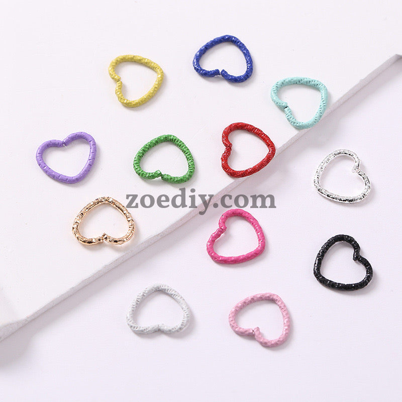 FS1583-12*14MM Heart Ring DIY Acceriess