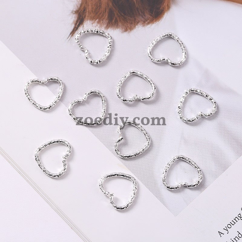 FS1583-12*14MM Heart Ring DIY Acceriess