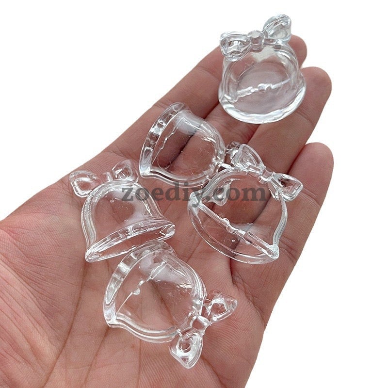 FS0871-33MM Clear  Bell Shaker Box Fit For Beadablepen