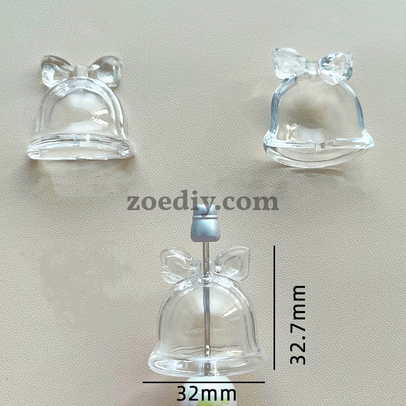 FS0871-33MM Clear  Bell Shaker Box Fit For Beadablepen