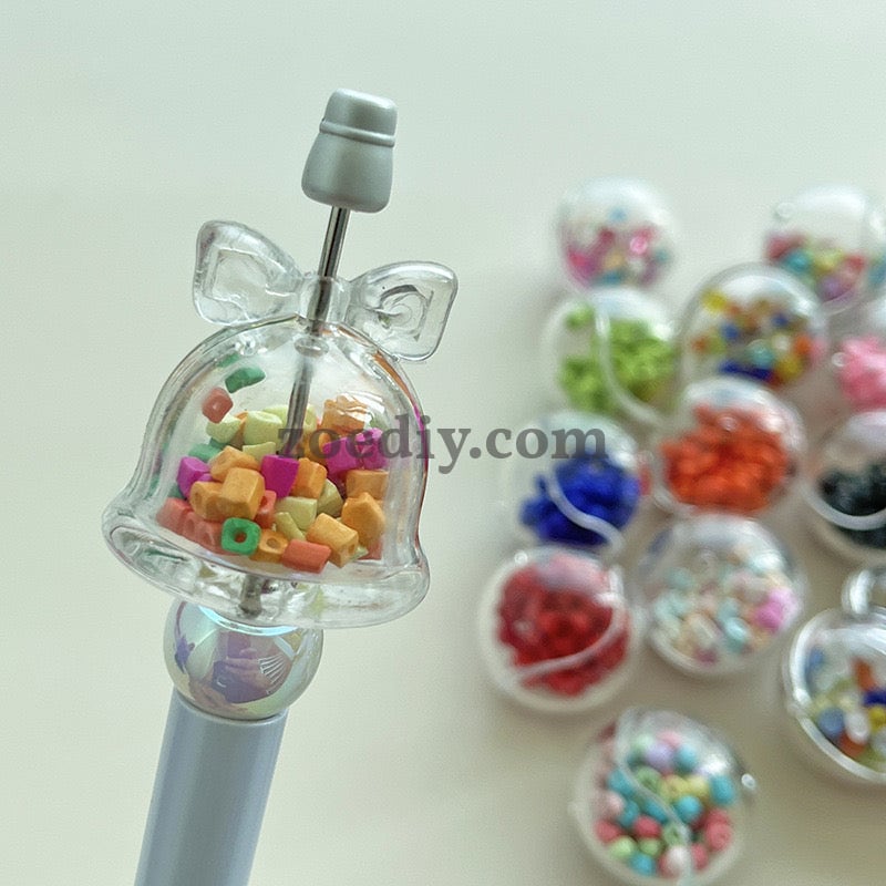 FS0871-33MM Clear  Bell Shaker Box Fit For Beadablepen