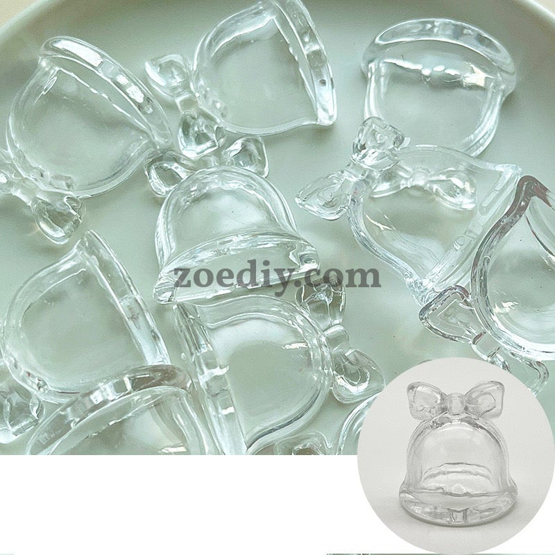 FS0871-33MM Clear  Bell Shaker Box Fit For Beadablepen