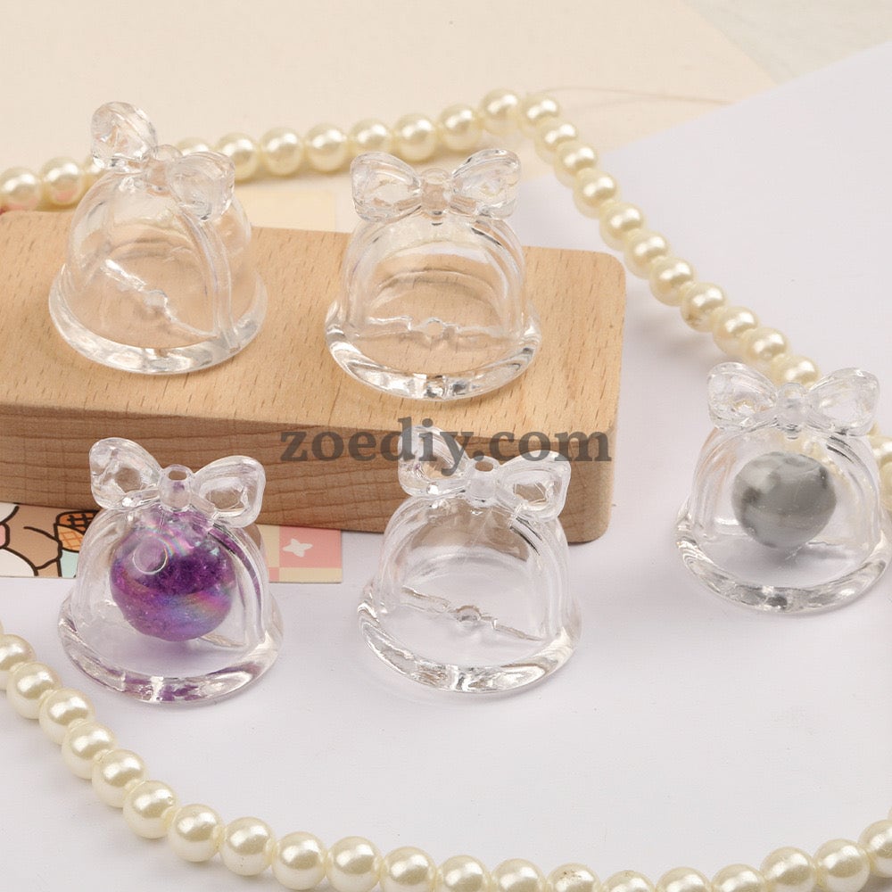 FS0871-33MM Clear  Bell Shaker Box Fit For Beadablepen