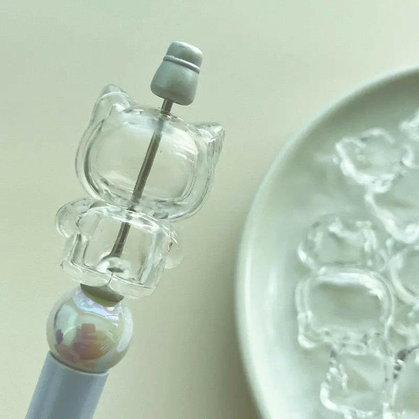 FS0870-35*22MM HK Clear Shake Box Acrylic Beads Fit For Beadable Pens - Zoe DIY Wholesale