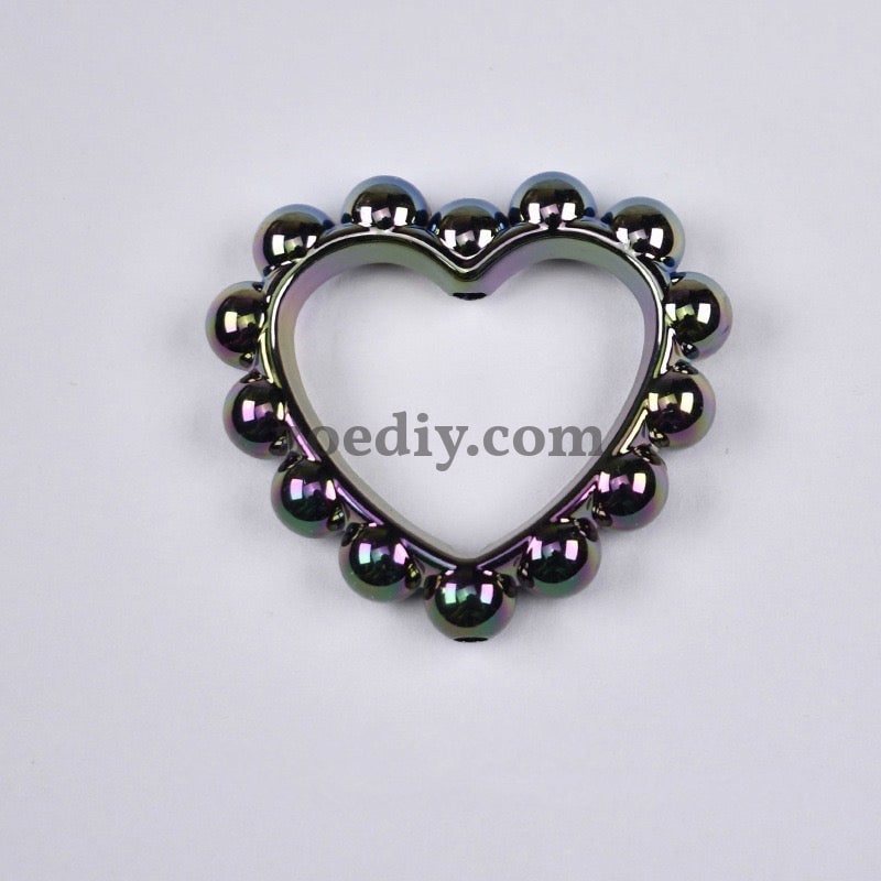 FS2389-39MM Mixed Color Solid Color Heart-shaped Acrylic Bead Frame Fit For Beadable Pens