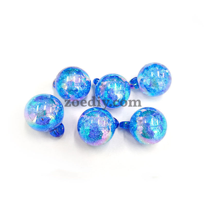 FS1602-16MM Crack Round Dangle Charms Beads For Making Car Hangers