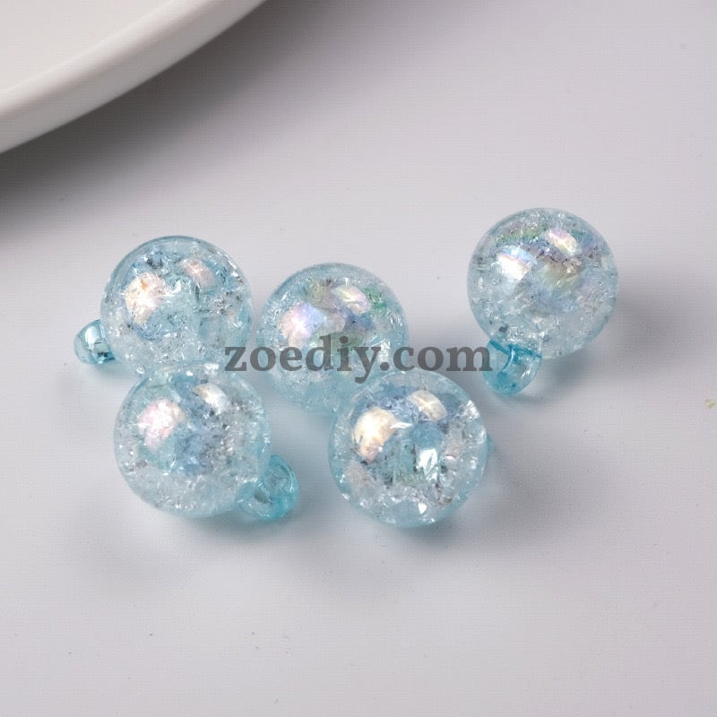 FS1602-16MM Crack Round Dangle Charms Beads For Making Car Hangers