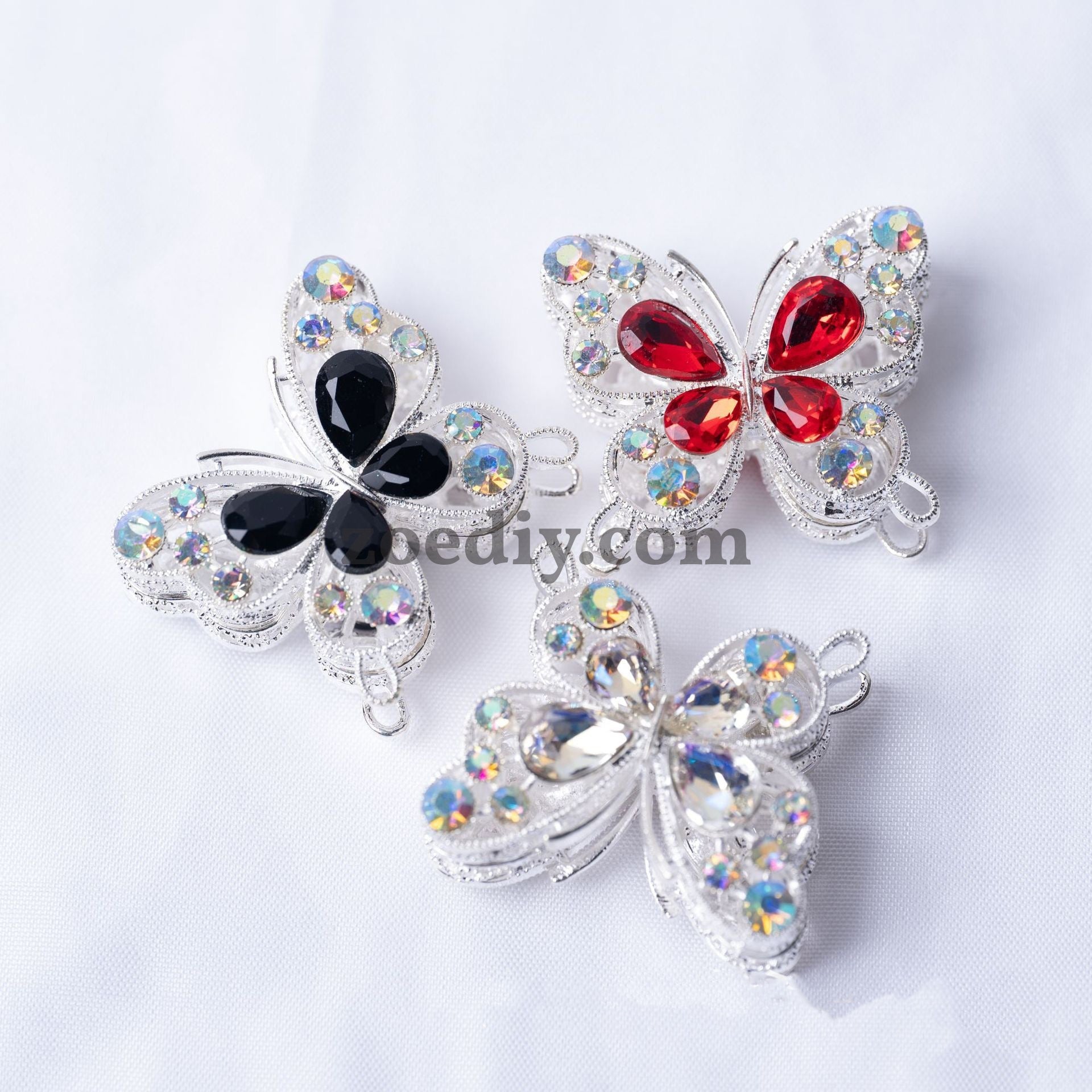 FS1621-32*35MM Metal Crystal  Butterfly Beads Fit For Beadable Pens