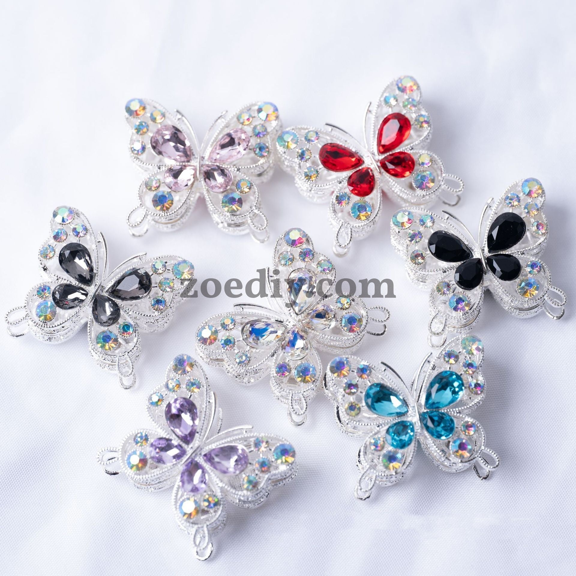 FS1621-32*35MM Metal Crystal  Butterfly Beads Fit For Beadable Pens