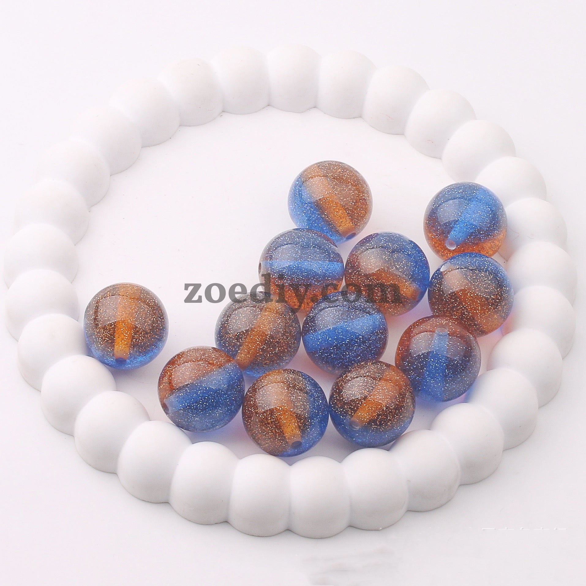 FS1628-20MM Gliter Resin Beads Fit For Beadable Pens