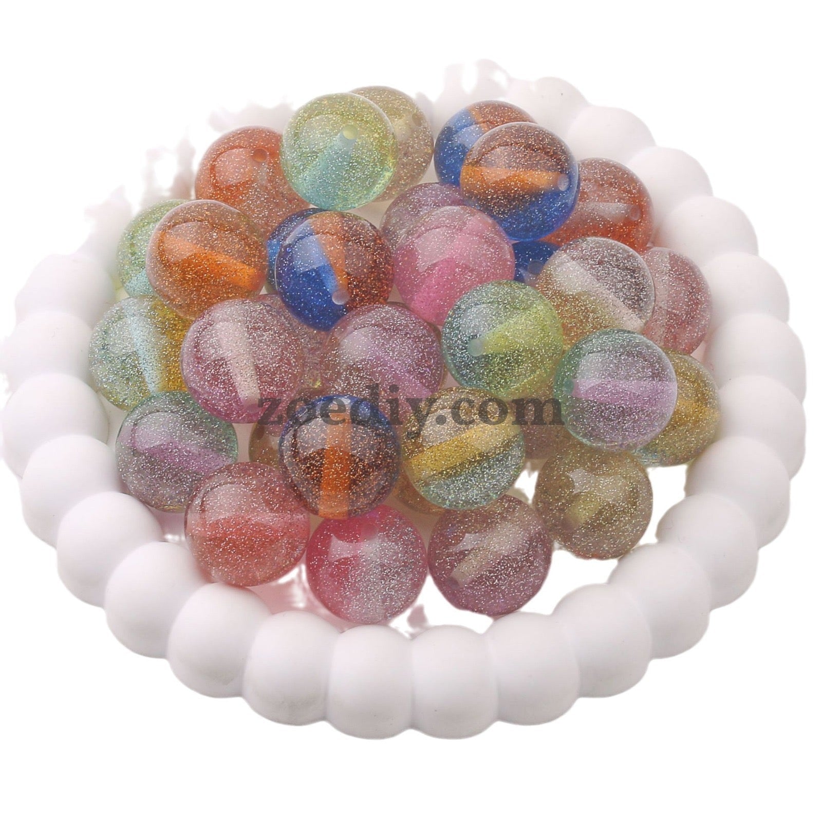 FS1628-20MM Gliter Resin Beads Fit For Beadable Pens