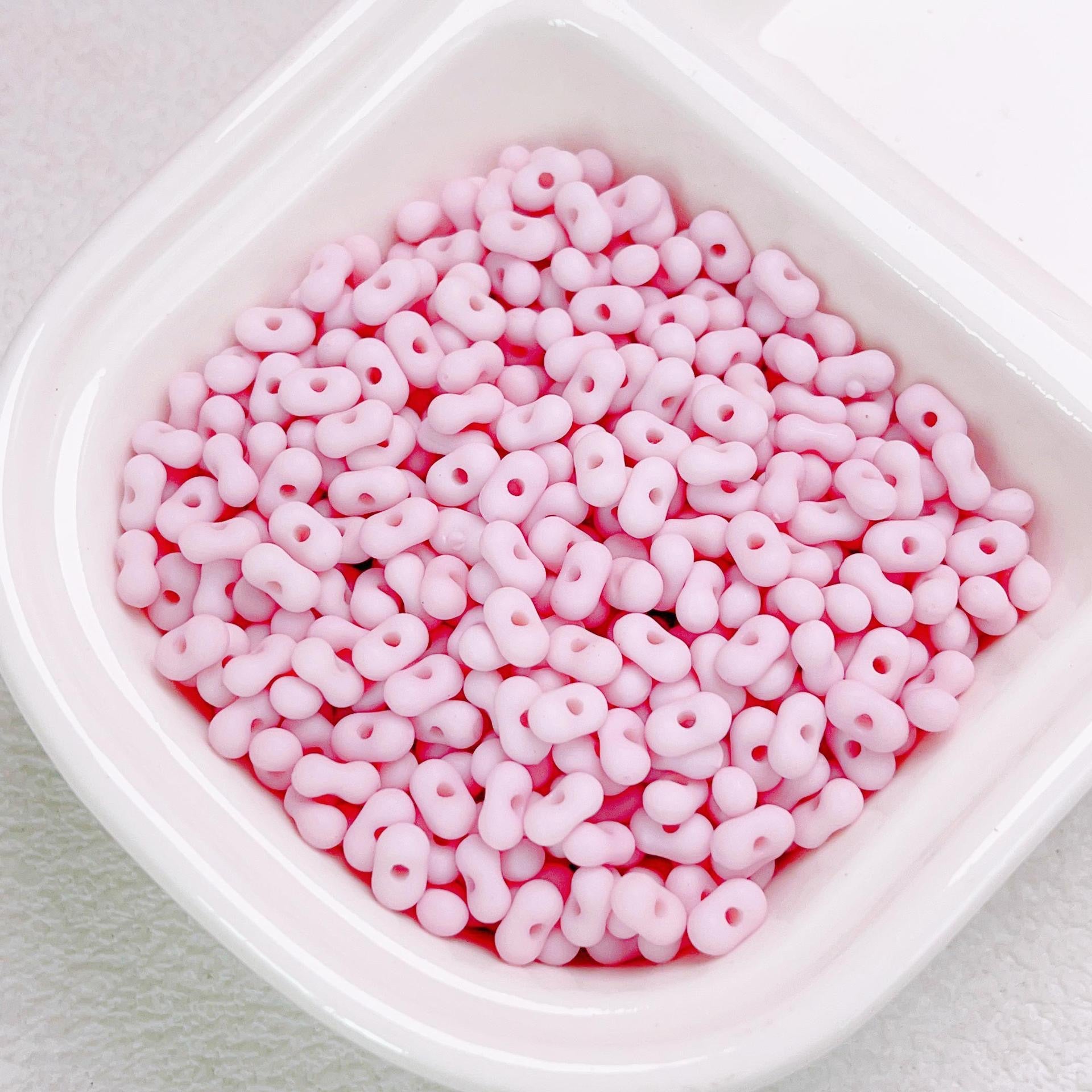 FS1484-3*6MM Solid Color Peanut Beads For Making KeyChain