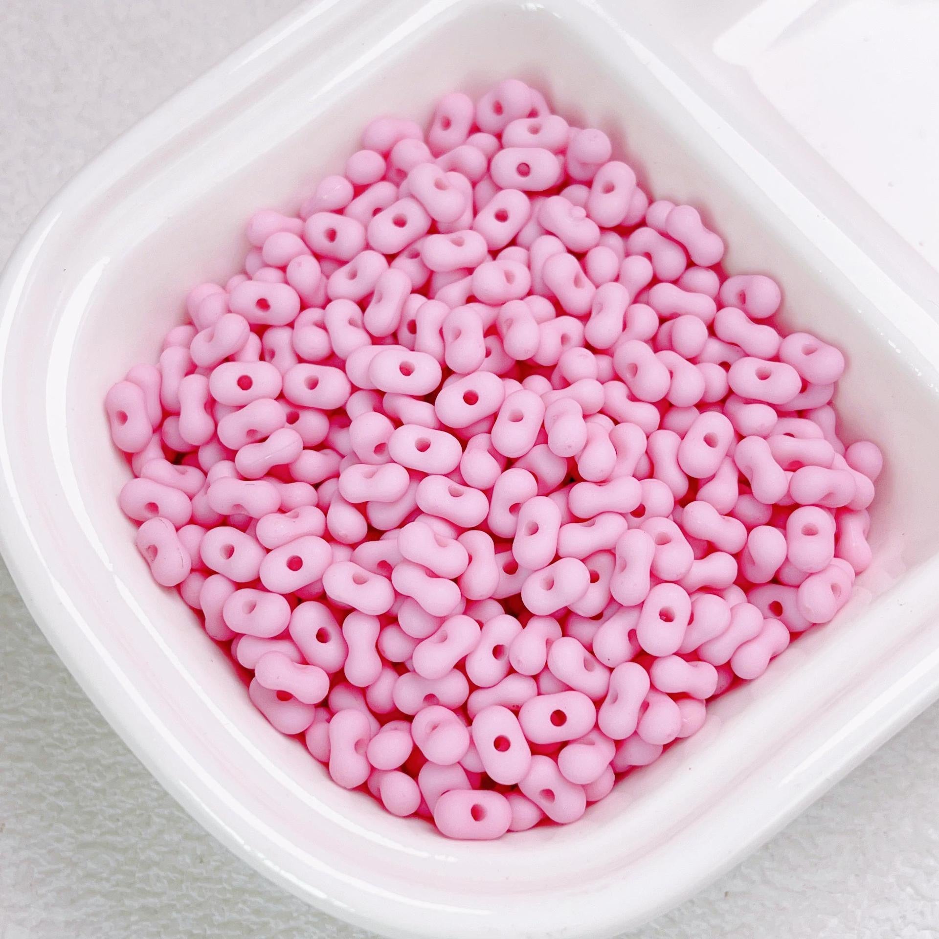 FS1484-3*6MM Solid Color Peanut Beads For Making KeyChain