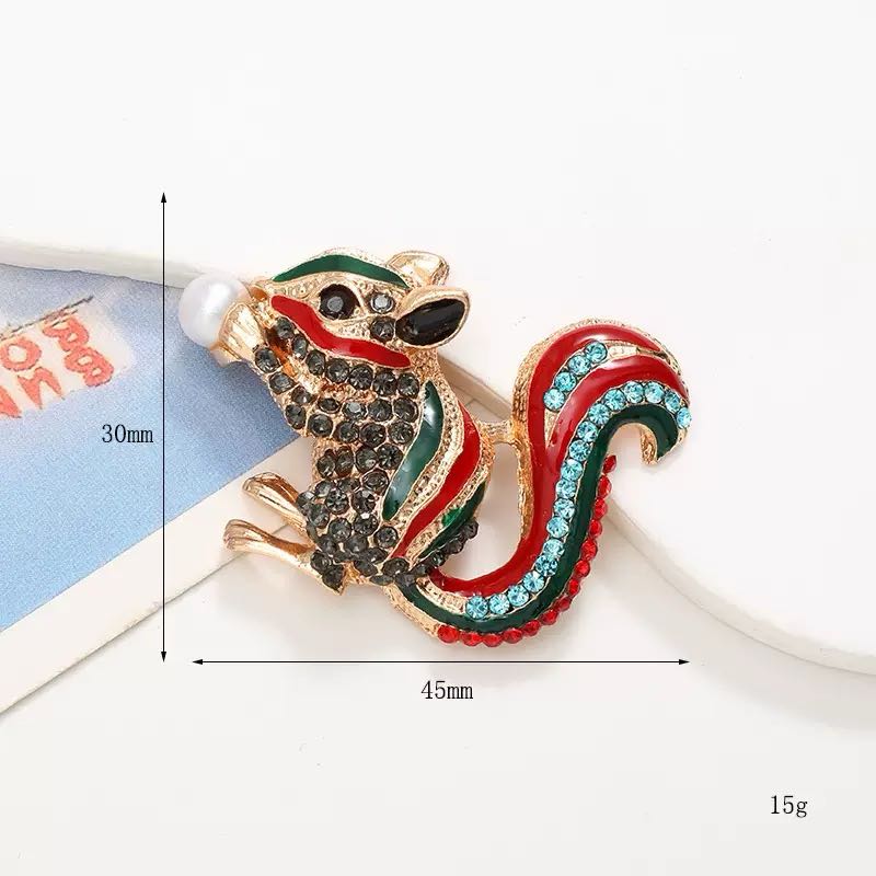 FS4177-4Pieces Squirrel Alloy Patch