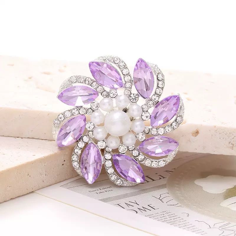 FS3203-2 Pieces Diamond Flower Alloy Charms