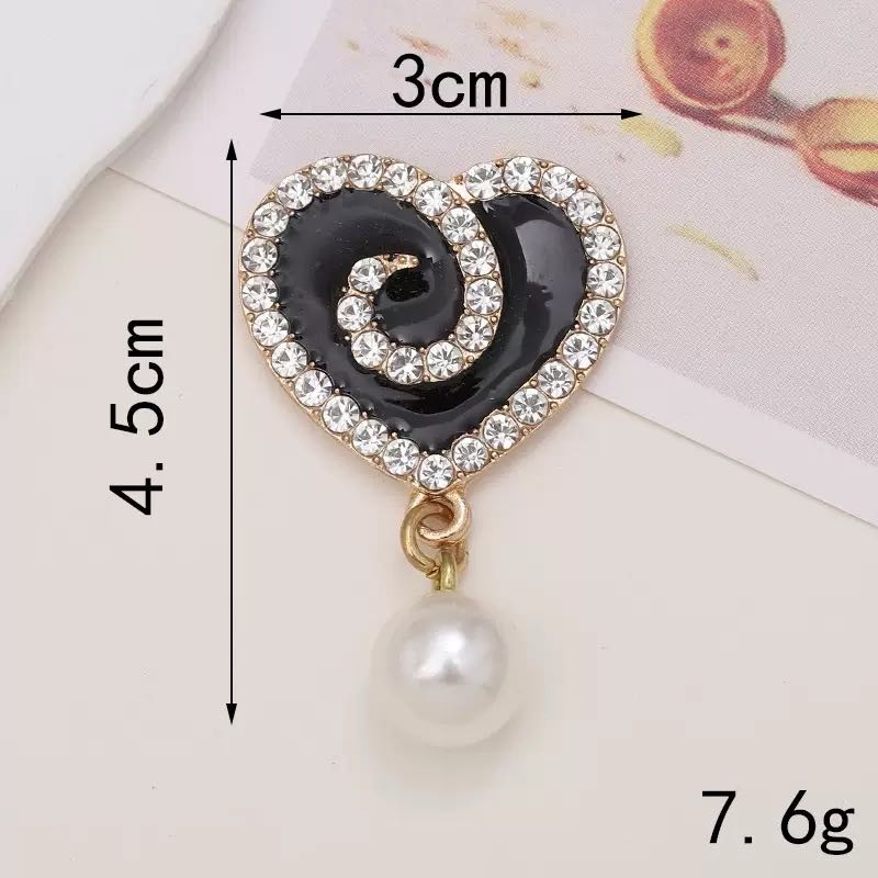 FS3310-Heart Diamond Pearl Charms