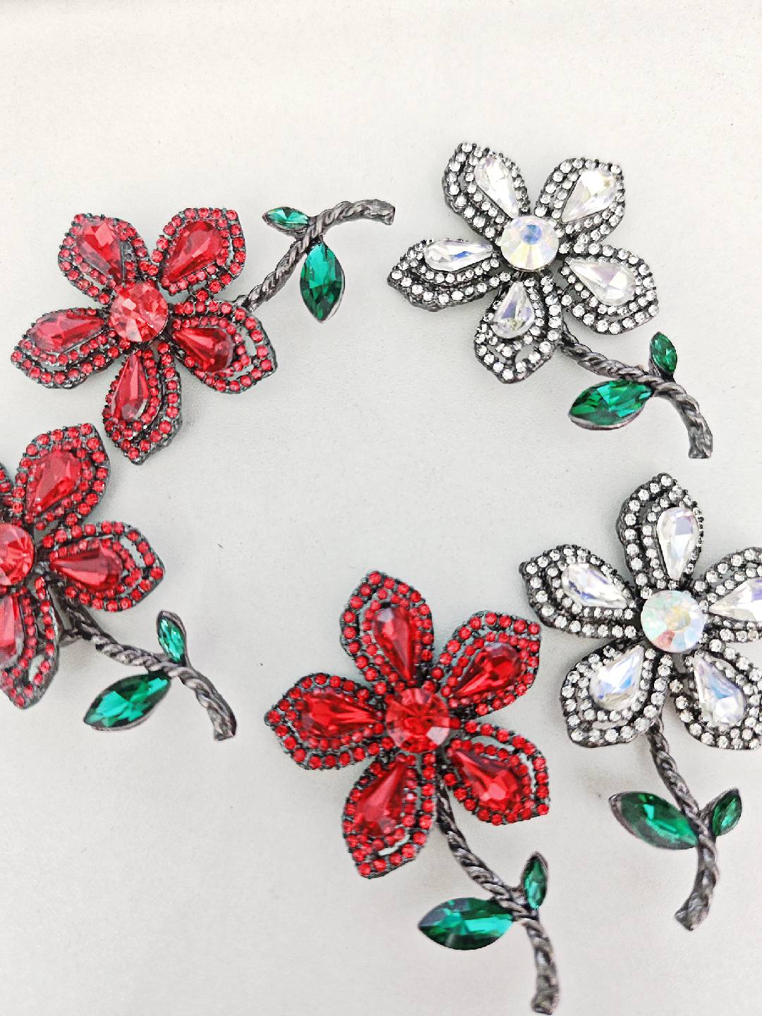 FS4909-5Pieces Flower Diamond Patch